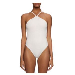Jonathan Simkhai Shea Macrame One-Piece Swimsuit Ceramic NWT